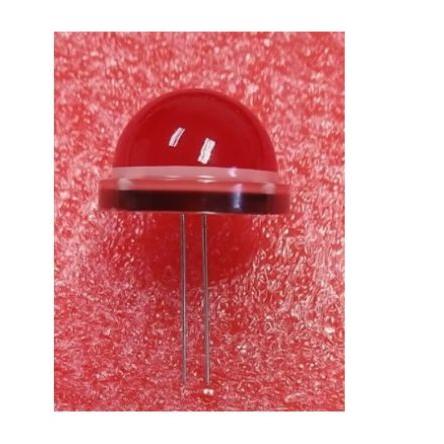 LED 2 kolíkový Průchozí otvor barva Červená 640nm 6.9 V 120 ° RS PRO S přívodními kabely