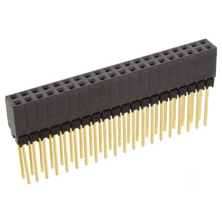 Patice PCB, řada: ESQ, orientace těla: Rovný, rozteč: 2.54 mm Deska-deska, počet kontaktů: 40, počet řad: 2, Průchozí