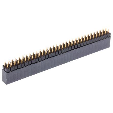 Patice PCB, řada: ESQ, orientace těla: Rovný, rozteč: 2.54 mm Deska-deska, počet kontaktů: 64, počet řad: 2, Průchozí