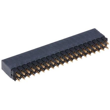 Patice PCB, řada: ESQ, orientace těla: Rovný, rozteč: 2.54 mm Deska-deska, počet kontaktů: 40, počet řad: 2, Průchozí