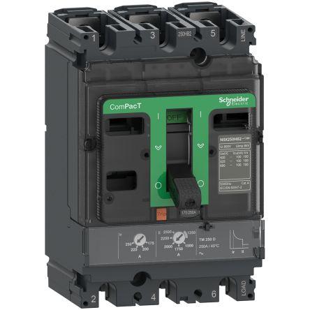 Schneider Electric Jistič s lisovaným pouzdrem, rozsah: C25H 3pólový 250A vypínací výkon 70 kA, rozsah: ComPact NSX