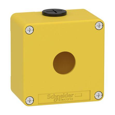 Schneider Electric Pouzdro, řada: Harmony IP65, IP69, IP66 barva Žlutá IK07 Tlakově litý zinek 80 mm 80 mm 80 mm