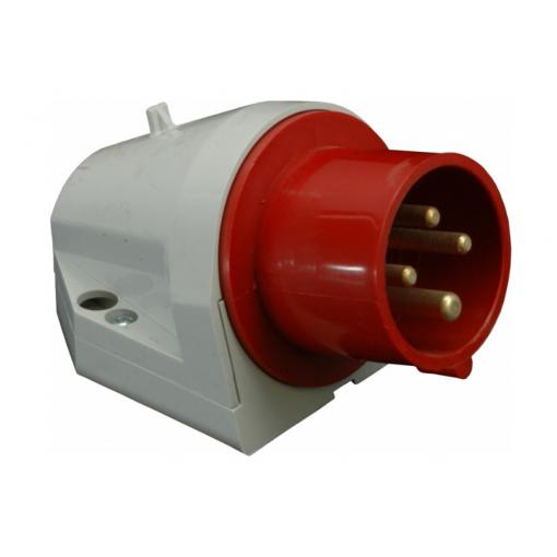 Instalační vidlice nástěnná 16A/400V/4-pól