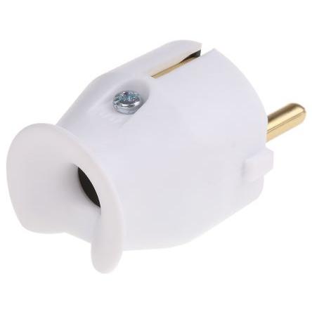 Kopp Síťová zástrčka barva Bílá, formát pólů: 2+E Francie, Německo 16A Typ F – německá, Schuko, Kabel, 250V, Polymer