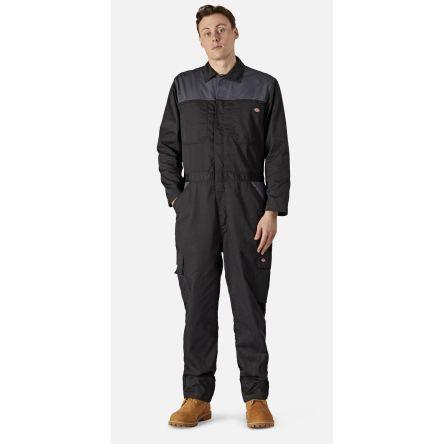 Dickies Kombinéza Opakovaně použitelné, Černá, Šedá, SC: S, 35 % bavlna, 55 % polyester No