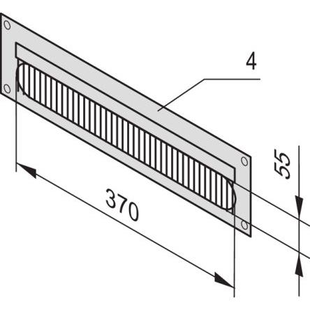nVent SCHROFF Vstup kabelu do panelu for use with Novastar a Eurorack, Ocel 370 mm 370 mm 370mm