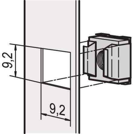 Klecová matice, Ocel 21100-216, M5 nVent SCHROFF
