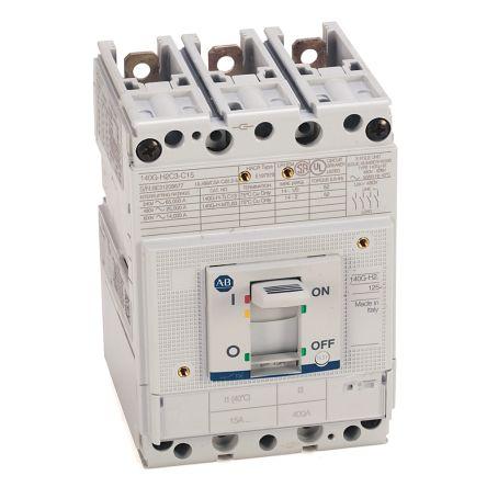 Allen Bradley Jistič s lisovaným pouzdrem 3pólový 25A vypínací výkon 25 kA Lišta DIN