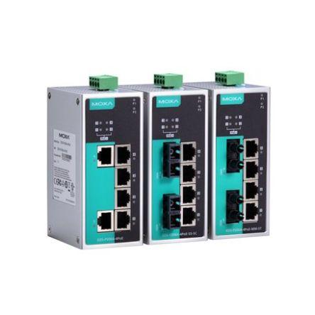 Ethernetový přepínač 6portový MOXA Neřízený Napájení přes síť Ethernet