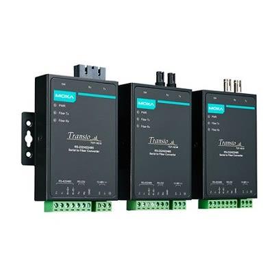 MOXA Ethernetový převodník médií, Jediný režim, Vícerežimové, Jednovidové, RS422, RS-232, RS485, 921.6kbps, přenosová
