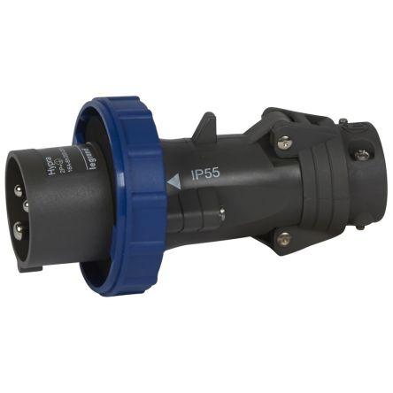 Legrand Napájecí konektor, řada: 5, IP55, IP66, IP67, Průchozí otvor, formát pólů: 2P+PE barva Černá, 250V 16A