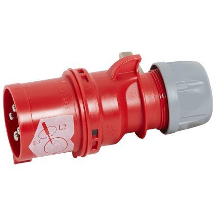 Legrand Napájecí konektor, řada: P17, IP44 barva Červená, 400V Fázový invertor 32A