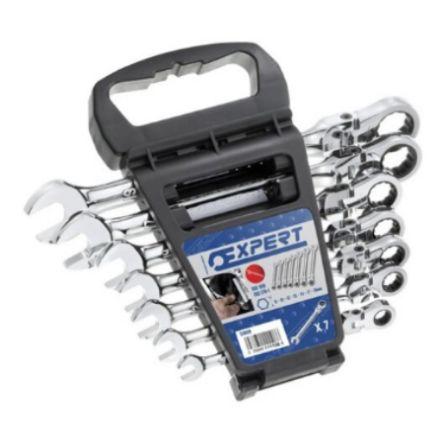 Sada klíčů, počet kusů: 7, Chrom-vanadová ocel, 12 mm, 13 mm, 19 mm, 8 mm, 14 mm, 10 mm, 17 mm Expert by Facom