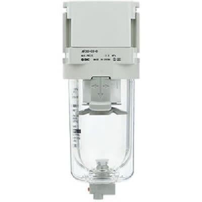 Pneumatický filtr, řada: AF30-D 5 μm, max. průtok: 6000L/min, přípojka portu: G 3/8 Automatické 10 bar SMC