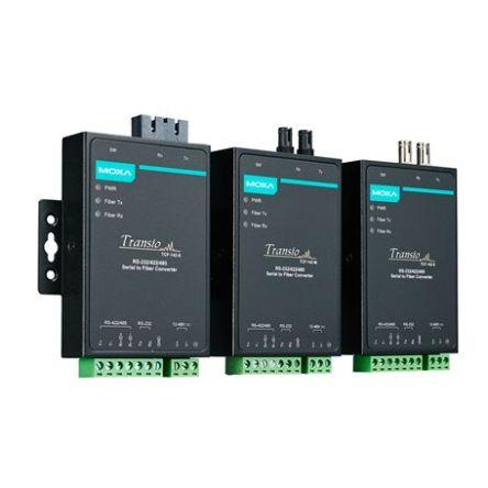 MOXA Převodník médií, Jediný režim, Vícerežimové, Jednovidové, ST, 100Mbit/s, přenosová vzdálenost: 40 km, rychlost