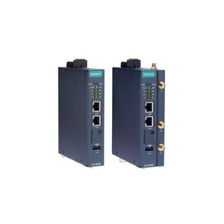 MOXA Průmyslový počítač, řada: UC-8200 ARM Cortex 1 GHz Linux Elektrogalvanizovaný ocelový plech IP30 8000MB DDR3 10 W 2