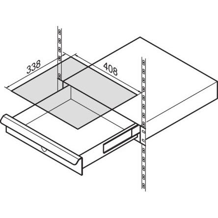 nVent SCHROFF Regálový panel 19in Regálový panel, Ocel 338 mm 408mm