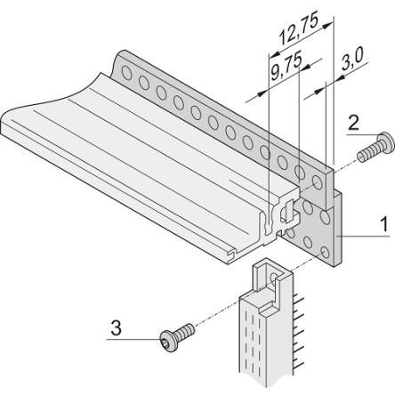 nVent SCHROFF Kolejnice Lišta Z 305 mm