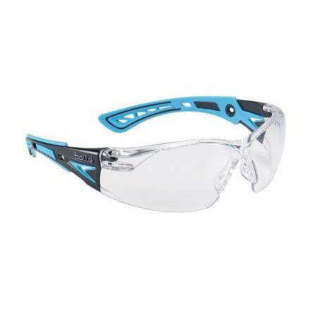 Bolle Safety Ochranné brýle, řada: RUSH+ Nemlživé, Oděruvzdorný, Do mlhy Čirá skla EN 166, EN 170, UKCA Černá, Modrá