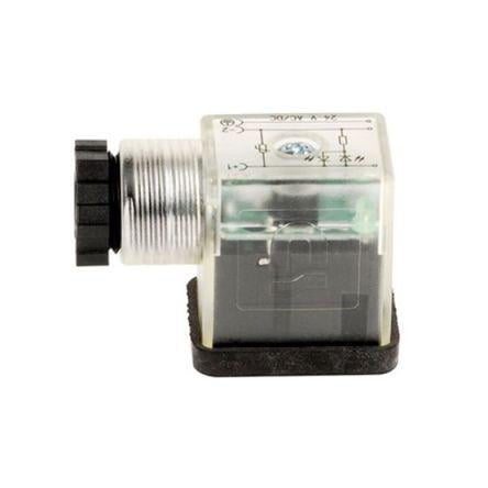 EMERSON – ASCO Konektor pro solenoidy podle normy DIN 43650, řada: 881, formát pólů: 2P+E DIN 43650, Panel Samec/samice,