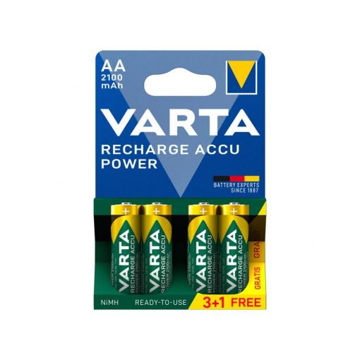 Nabíjecí baterie Varta AA (R06) 2100 mAh, NiMH, 1,2 V, balení 4 ks