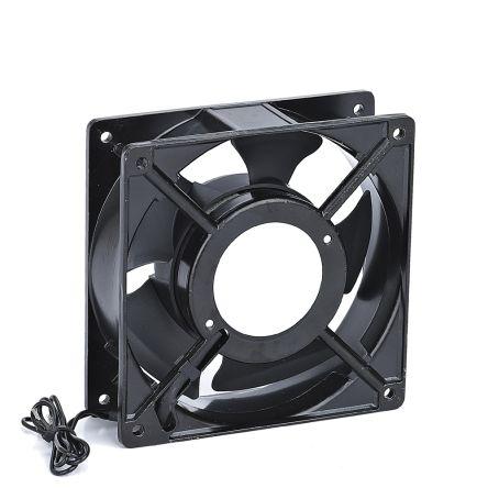 RS PRO Axiální ventilátor, průtok vzduchu: 0.82 m³/min 14.5 W 230V ac 80 mA IP20 92 mm 92mm 25 mm