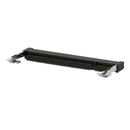 Patice DIMM, řada: DDR2 SO DIMM, počet kontaktů: 200, orientace těla: Pravý úhel, Deska, rozteč: 6 mm, 2.5V 5A, 85 °C,