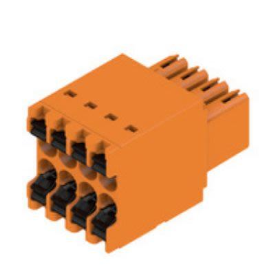 Weidmüller Zásuvný blok Terminal, rozteč: 3.5 mm, počet řad: 1, počet kontaktů: 8, orientace těla: 180°, Oranžová