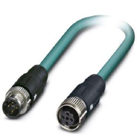 Phoenix Contact Cat5 Ethernetové kabely, řada: NBC, Modrá, Polyuretan, 100V 10 m 4, typ pláště: Stíněné Stíněný