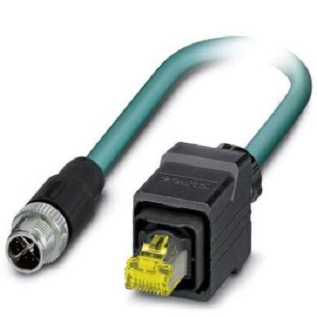 Phoenix Contact Cat6a Ethernetové kabely, řada: NBC, Modrá, Polyuretan, 48 V ac, 60V dc 5 m 8, typ pláště: Stíněné