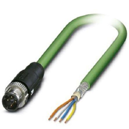 Phoenix Contact Cat5 Ethernetové kabely, řada: NBC, Zelená, Polyvinylchlorid, 600V 5 m 4, typ pláště: Stíněné Stíněný