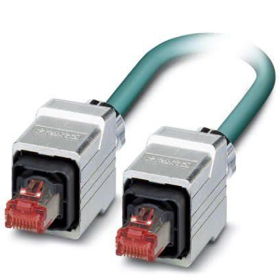 Phoenix Contact Cat5 Ethernetové kabely, řada: NBC, Modrá, Polyuretan, 72V 1 m 2, typ pláště: Stíněné Stíněný