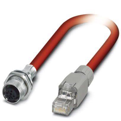 Kabel pro snímače a ovladače, A: Vnitřní, A: Rovný 4, B: Přímý, 600V 4, IP20 Phoenix Contact 2 m