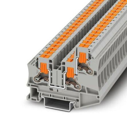 Phoenix Contact Svorkovnice pro montáž na lištu DIN 1116737, řada: PTV, 1000V Šedá 6mm² 3 Zásuvný