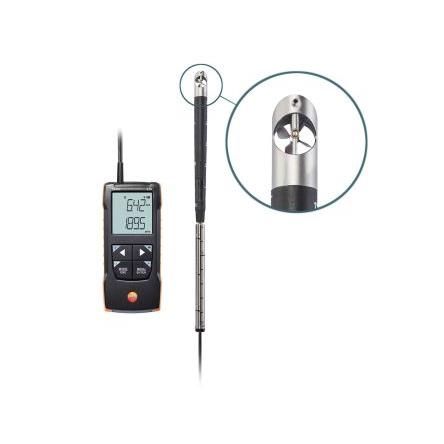 Testo Anemometr Objemový průtok vzduchu, číslo modelu: 416, typ sondy: Teleskopické lopatkové 40 m/s