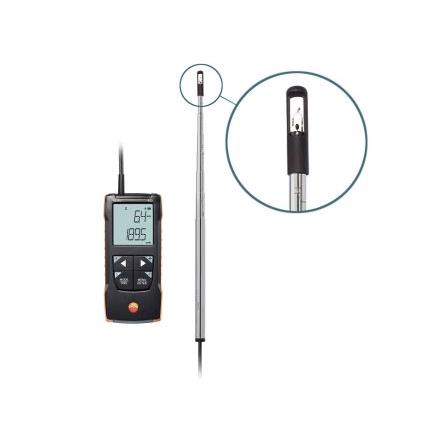 Testo Anemometr Teplota, Objem, Rychlost vzduchu, Průtok, číslo modelu: 425, typ sondy: Teleskopické lopatkové 30 m/s