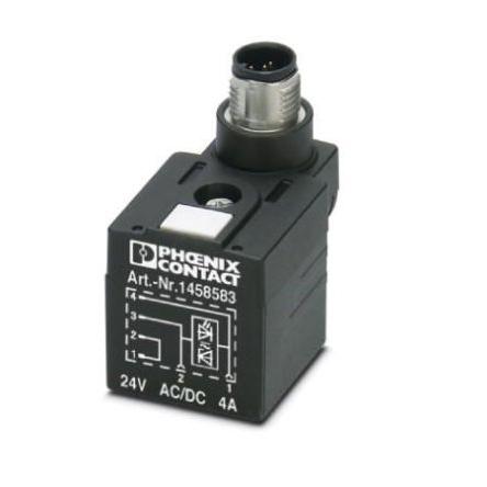Phoenix Contact Konektor elektromagnetického ventilu, řada: SAC-4P-MS/A-1L-Z D SCO 1458583, Černá