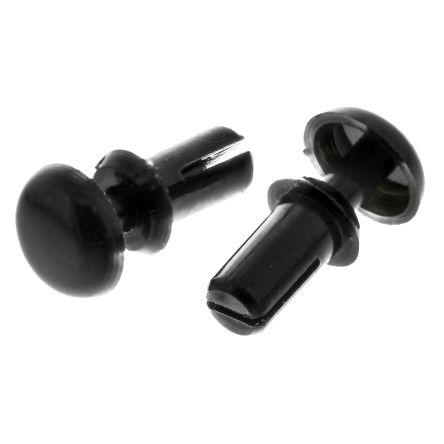 Essentra Nýt, Nylon, délka nýtu: 6.1 mm, Obyčejný Zacvaknutí, průměr nýtu: 2.6 mm tloušťka 3.6 mm