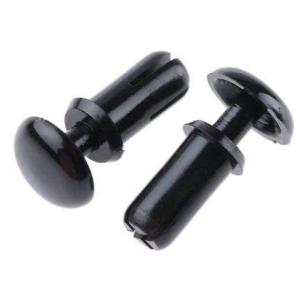 Essentra Nýt, Nylon, délka nýtu: 9 mm, Obyčejný Zacvaknutí, průměr nýtu: 3.5 mm tloušťka 5.5 mm