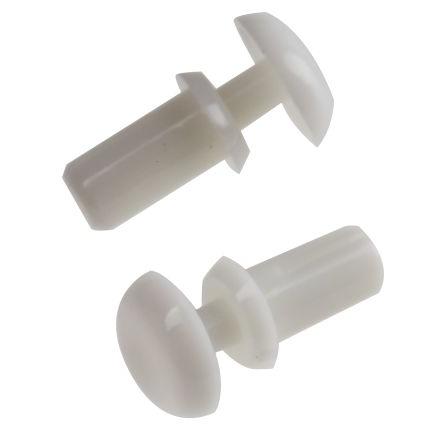 Essentra Nýt, Nylon, délka nýtu: 6.1 mm, Obyčejný Zacvaknutí, průměr nýtu: 2.6 mm tloušťka 3.6 mm