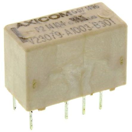 TE Connectivity Signálové relé DPDT Montáž na plošný spoj 2A 12V dc Axicom P2