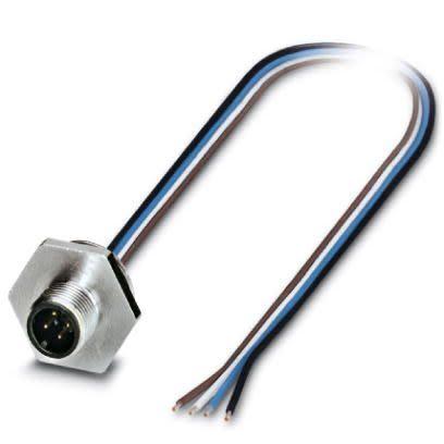 Kabel ovladače snímače, A: Vnější, A: M12 4, B: Volný konec, B: Vnitřní, 30V, IP67, IP69K, řada: SAC Phoenix Contact 500