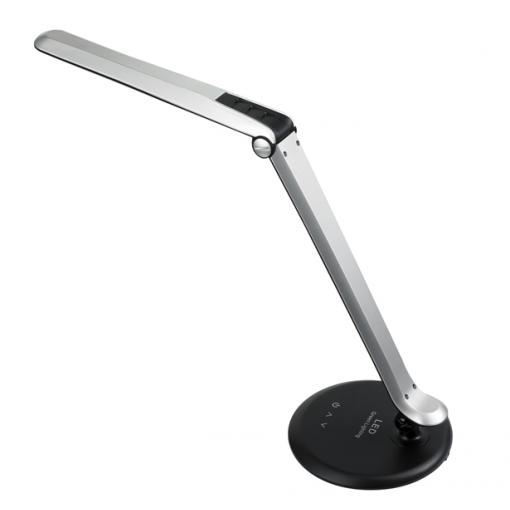 Solight LED stolní lampa dotyková, 8W, plynulá regulace jasu, 5300K, šedo-černá barva   WO31-B