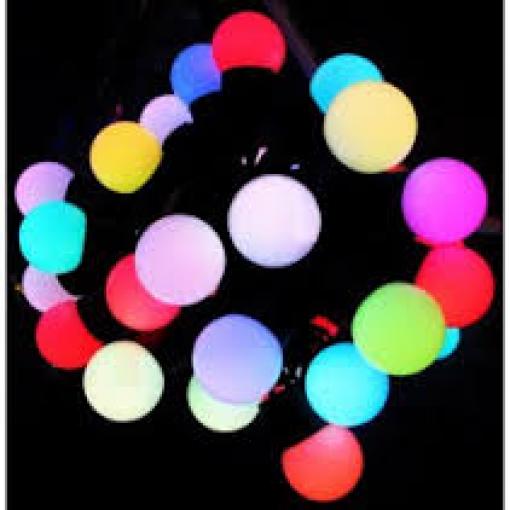 Vánoční osvětlení - KOULE 1cm - 100 LED - RGB BAREVNÉ IP44