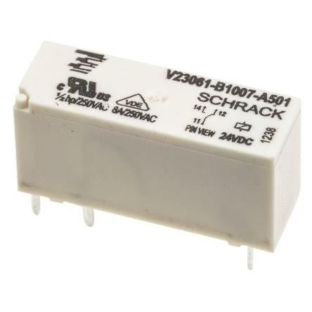 TE Connectivity Výkonové relé SPDT Montáž na plošný spoj 8A 24V dc MSR