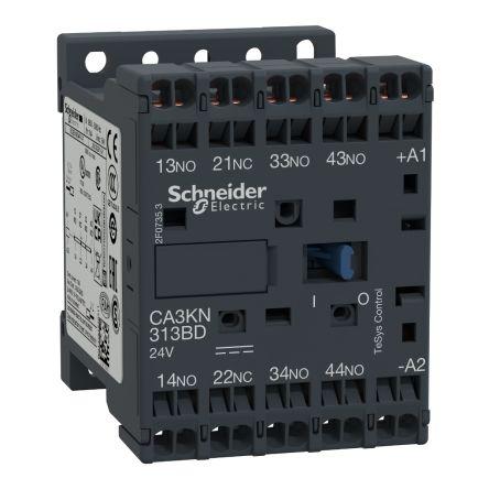 Schneider Electric Řídicí relé, rozsah: TeSyS CA 2 NO/2 NC s Automaticky a ručně resetováním 10A 3 W 24V dc 1 NO