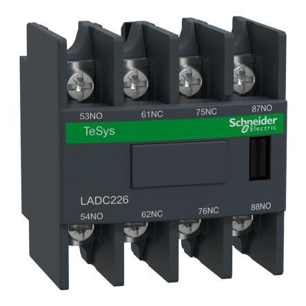 Schneider Electric Blok pomocných kontaktů 2 NO/2 NC 4 Přední montáž, rozsah: LADN s Kroužek 10 A 690V