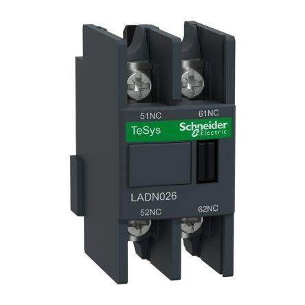 Schneider Electric Blok pomocných kontaktů 2 NC 2 Přední montáž, rozsah: LADN s Kabelová očko 10 A 690V
