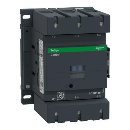 Schneider Electric 1 NO, 1 NC Stykač napětí ve vinutí 400V ac 3pólový 115 A 1kV 55 kW s 1 NO/1 NC kontakty Přepínací