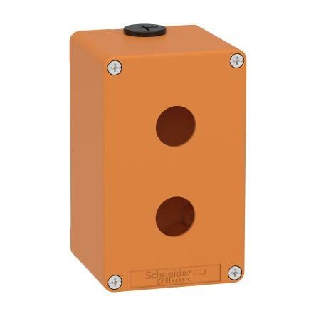 Prázdná řídicí stanice, řada: XAPO, průměr výřezu: 22 mm Oranžová Zinkový odlitek Schneider Electric, počet výřezů: 2
